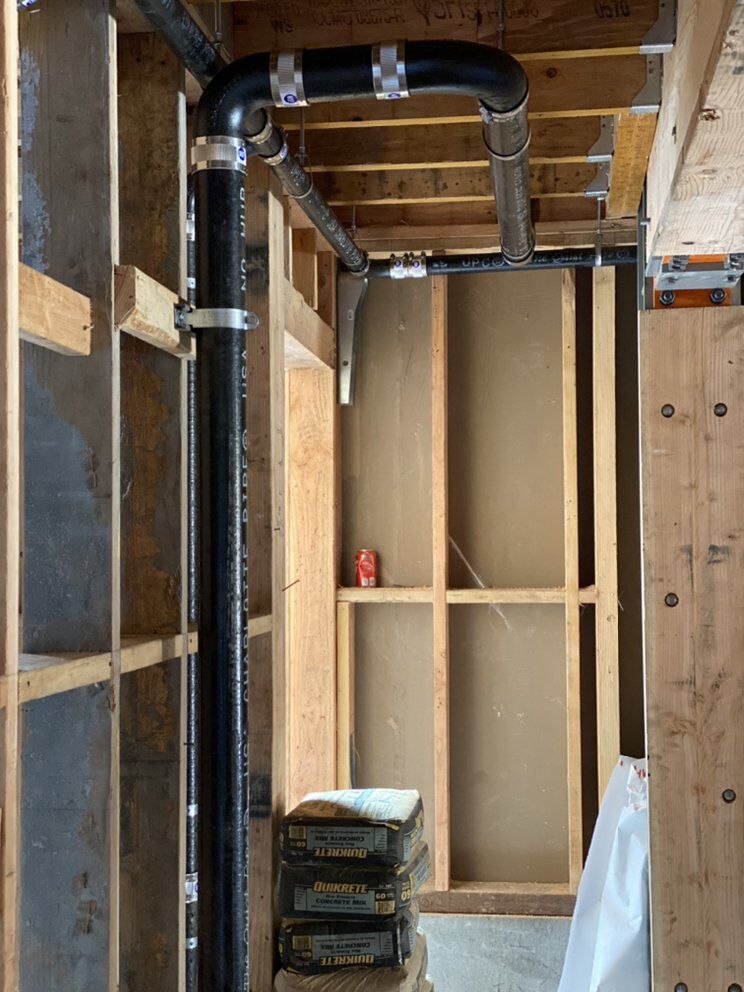 Drain, waste, and vent rough-in