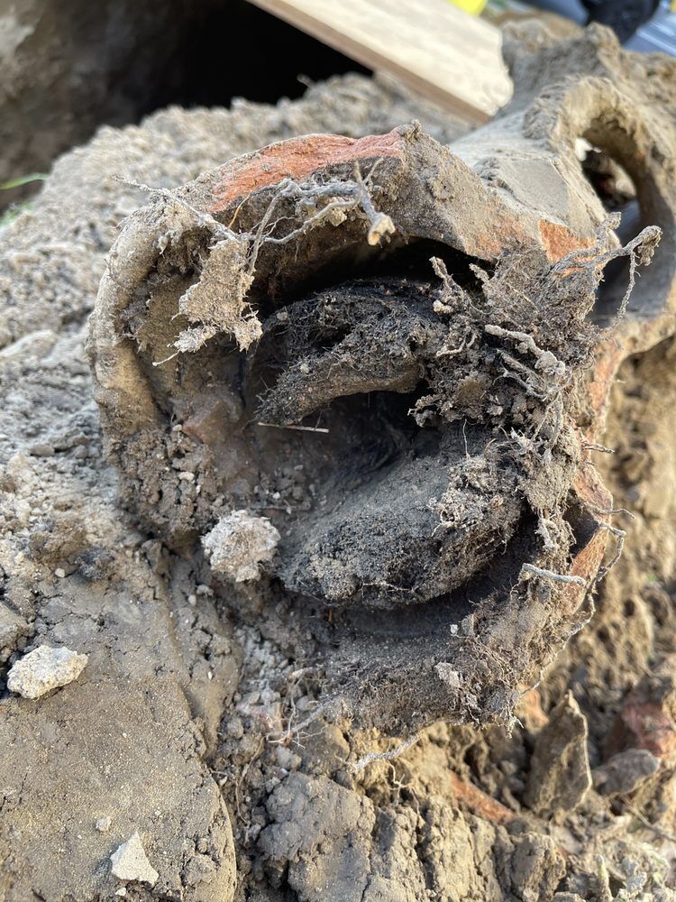 Failed pipe section removed from service